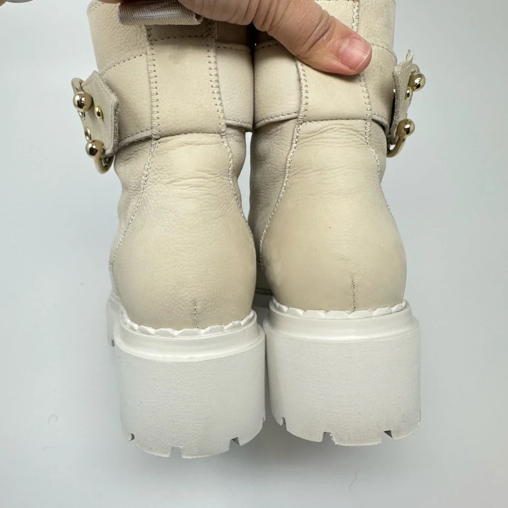 Nubikk lace up Ankle Boots Fae Ray in Sand Women's EU 36/US 5.5
